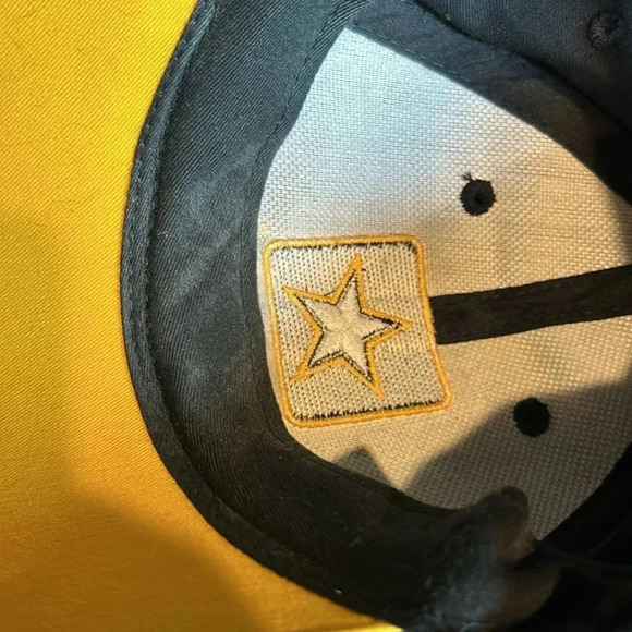 US Army Strong Star Go Army Reserve Baseball Cap Hat Black Yellow - Picture 10 of 10